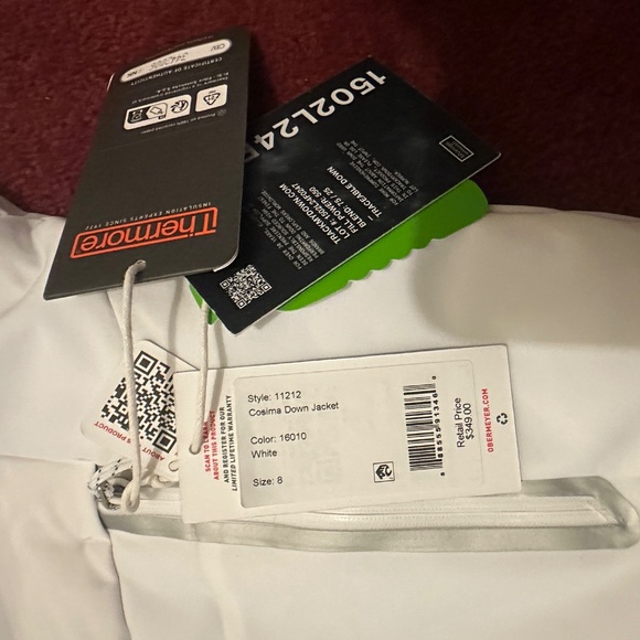Womens Obermeyer Cosima Down Jacket - size 8 white (medium) - Picture 7 of 7
